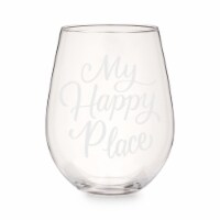 My Happy Place Stemless Wine Glass by Twine®
