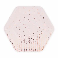 Cakewalk 8132 8 in. Bubbles Dinner Plate, Pink - Set of 8
