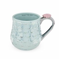 Pinky Up 8302 12 oz Mermaid Mug, Blue