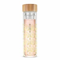Pinky Up Blair Casablanca Glass Travel Infuser Mug- Gold