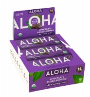 Aloha Organic Chocolate Fudge Brownie Protein Bars Case