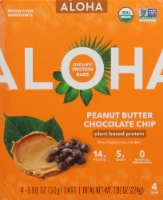 ALOHA Organic Plant-Based Protein Bar Peanut Butter Chocolate Chip 4 Count