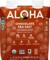 Aloha Organic Chocolate Sea Salt Plant-Based Protein Drinks Perspective: Main
