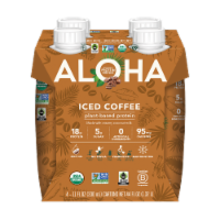 Aloha Organic Gluten Free Iced Coffee Coconut Protein Shake