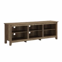 70 inch Wood Media TV Stand Storage Console in Rustic Oak