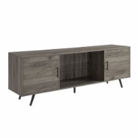 Walker Edison 70  Mid-Century Modern Wood TV Stand in Slate Gray