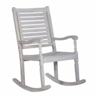 Outdoor Wood Patio Rocking Chair - White Wash