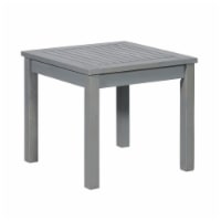 Walker Edison 20  Simple Outdoor Wood Patio End Table in Gray Wash