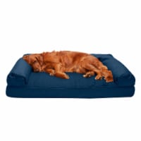 FurHaven Quilted Orthopedic Sofa Dog Bed|Jumbo, Navy