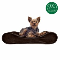 Furhaven Microvelvet Luxe Lounger Orthopedic Pet Bed | Small, Espresso