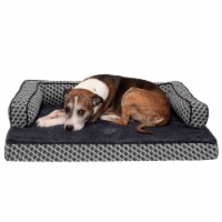 FurHaven Plush & Decor Comfy Couch Cool Gel Sofa Dog Bed|Large, Diamond Gray