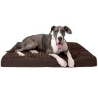 FurHaven Ultra Plush Deluxe Orthopedic Pet Bed|Jumbo Plus, Chocolate
