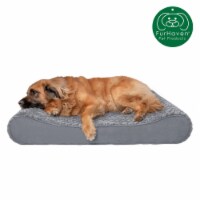 Furhaven Ultra Plush Luxe Lounger Orthopedic Pet Bed | Jumbo Plus, Gray