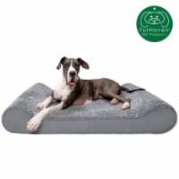 Furhaven Ultra Plush Luxe Lounger Orthopedic Pet Bed | Giant, Gray