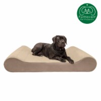 Furhaven Microvelvet Luxe Lounger Orthopedic Pet Bed | Giant, Clay