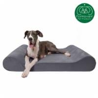 Furhaven Microvelvet Luxe Lounger Orthopedic Pet Bed | Giant, Gray