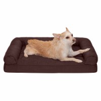 FurHaven Quilted Orthopedic Sofa Dog Bed|Medium, Coffee