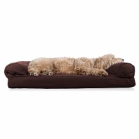 FurHaven Quilted Orthopedic Sofa Dog Bed|Large, Coffee