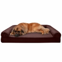 FurHaven Quilted Memory Sofa Dog Bed|Jumbo Plus, Coffee
