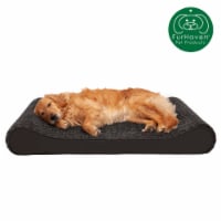 Furhaven Ultra Plush & Suede Luxe Lounger Gel Top Pet Bed | Jumbo, Chocolate