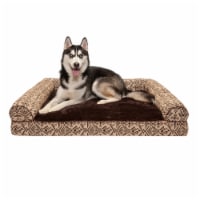 FurHaven Southwest Kilim Orthopedic Sofa Dog Bed|Jumbo, Desert Brown