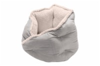 Minky & Velvet Small Hug Cat Bed- Gray Perspective: Main