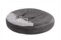 Furhaven Velvet Hooded Small Donut Pet Bed - Gray