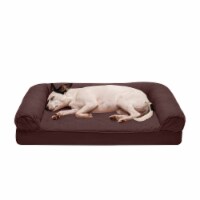 FurHaven Quilted Full Support Sofa Dog Bed|Medium, Coffee