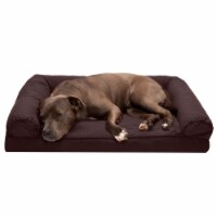FurHaven Quilted Full Support Sofa Dog Bed|Large, Coffee