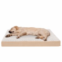 FurHaven Ultra Plush Deluxe Full Support Pet Bed|Jumbo, Cream