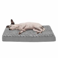 FurHaven Ultra Plush Deluxe Full Support Pet Bed|Medium, Gray