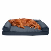 FurHaven Quilted Orthopedic Sofa Dog Bed|Jumbo, Iron Gray