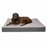 FurHaven Quilt Top Convertible In-Out Deluxe Memory Top Mat Dog Bed|Jumbo Plus, Gray