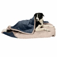 Furhaven Snuggly & Warm Soft-Edge Warming Waterproof Blanket - Extra Large, Cozy Denim