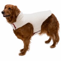 Flex-Fit Reversible Sherpa & Plaid Dog Coat - Large, Cream