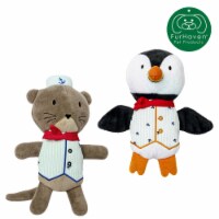Dapper Dandies Plush Dog Toy Set - Nautical Collection - Otter & Puffin (2PK)