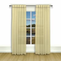 Lucerne Wanda Pleat Pairs w/wands 104x96 Custard