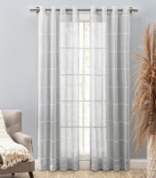 Ricardo Horizon Stripe Grommet Panel 55x84 Grey