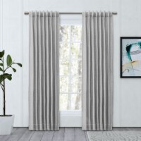 Chevron 80C/20P Sustainable Unlined Rod Pocket w/Back Tabs Panel 48x63 Grey