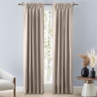 Ricardo Grasscloth 2/Way Pinch Pleated w/Back Tabs Pair 50x96 Parchment