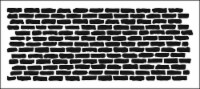 Crafter's Workshop Slimline Stencil 4 X9 -Bricks Horizontal