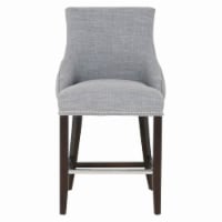Star International Furniture Stitch & Hand 27  Fabric Counter Stool in Gray