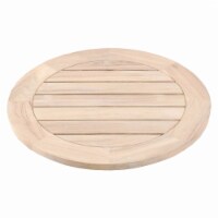 Star International Furniture Woven Boca Wood Outdoor Lazy Susan in Gray