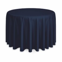 108  Round Polyester Tablecloth - Navy Blue by Lann's Linens