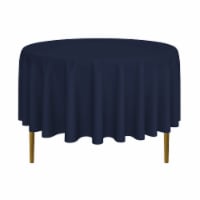 90 Round 10pk Polyester Tablecloths - Navy Blue by Lann's Linens