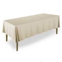 60 x 126  10pk Rectangular Polyester Tablecloths - Beige
