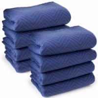 8-Pack, 80 x72 Moving & Packing Blankets - Royal Blue by Sure-Max
