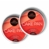 2pc Round Cake Pan Set, 8 x 2 Deep Aluminum Pans - Last Confection