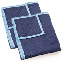 2 Blankets 80 x72 Moving & Packing Blanket - Royal Blue by Sure-Max