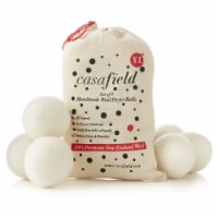 (Set of 6) Organic Wool Dryer Balls - Natural Laundry Fabric Softener